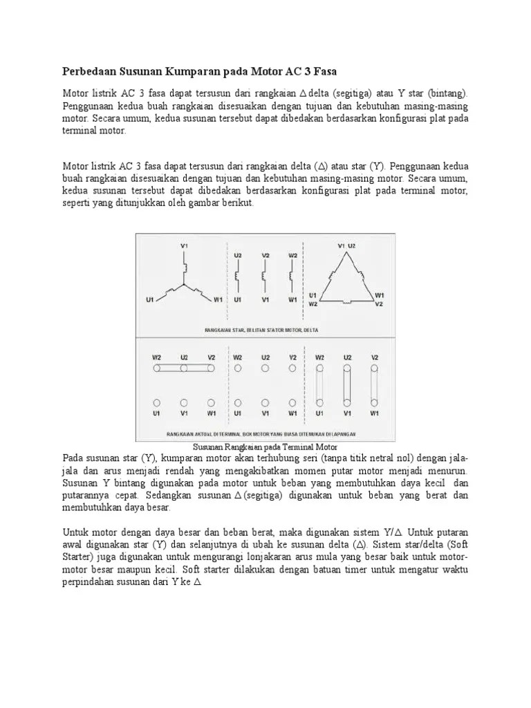 Perbedaan Star Dan Delta Pada Motor Listrik Tips Membedakan