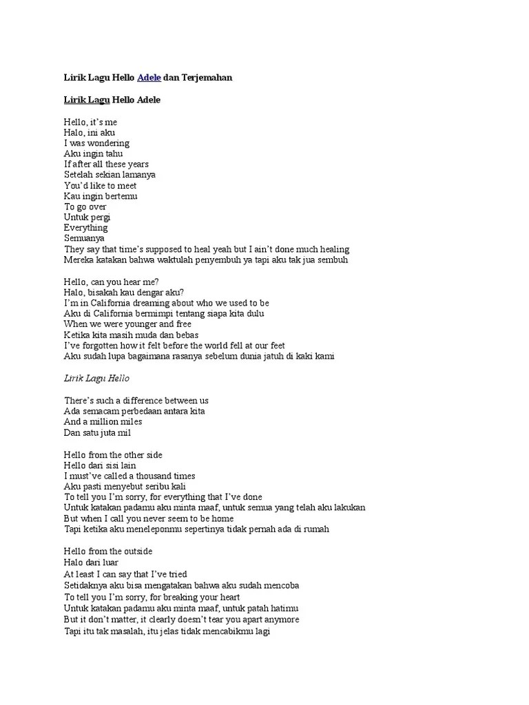 Lirik Lagu Adele Yang Baru