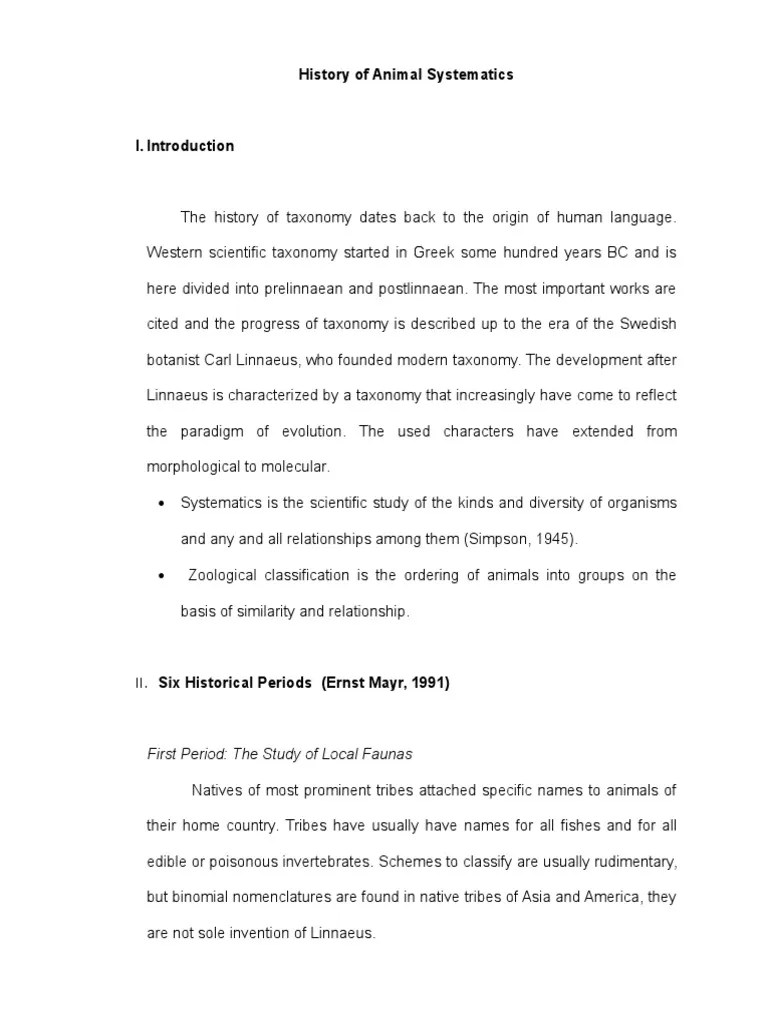 History of Animal Taxonomy v2 Molecular