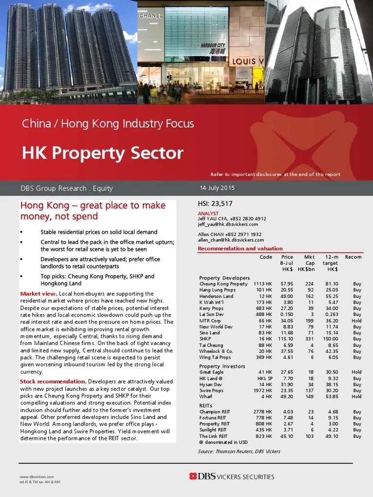 Insights Value in Hong Kong Developers PDF Loan To Value Ratio