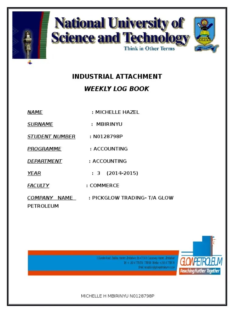 Attachment log book Revenue Payments