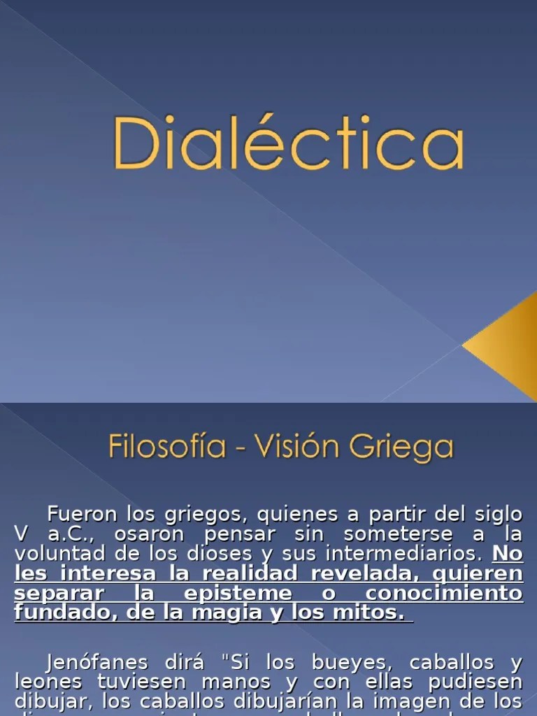 Dialectica Dialéctico Razón
