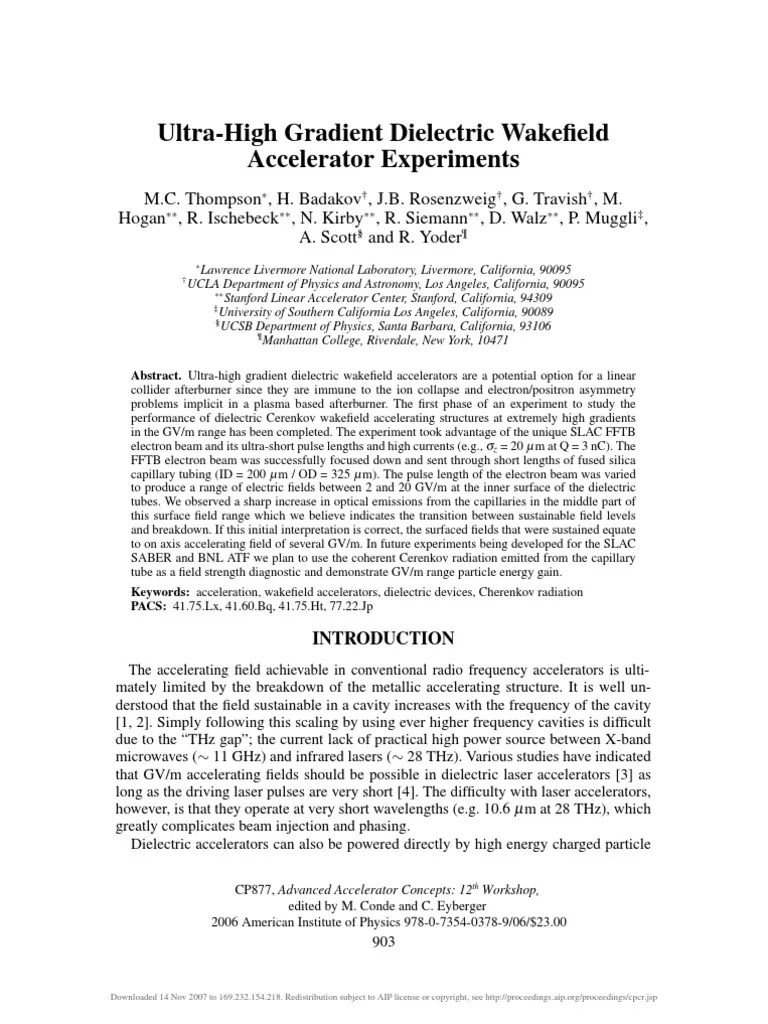 UltraHigh Gradient Dielectric Wakefield Accelerator Experiments PDF