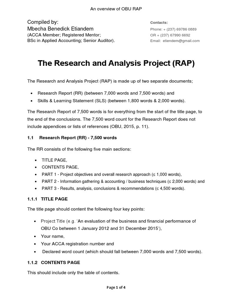 An overview of OBU RAP.pdf Cognitive Science Psychology & Cognitive