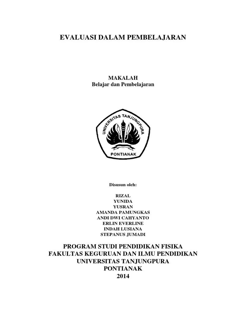 Makalah Evaluasi Pembelajaran Lengkap PDF