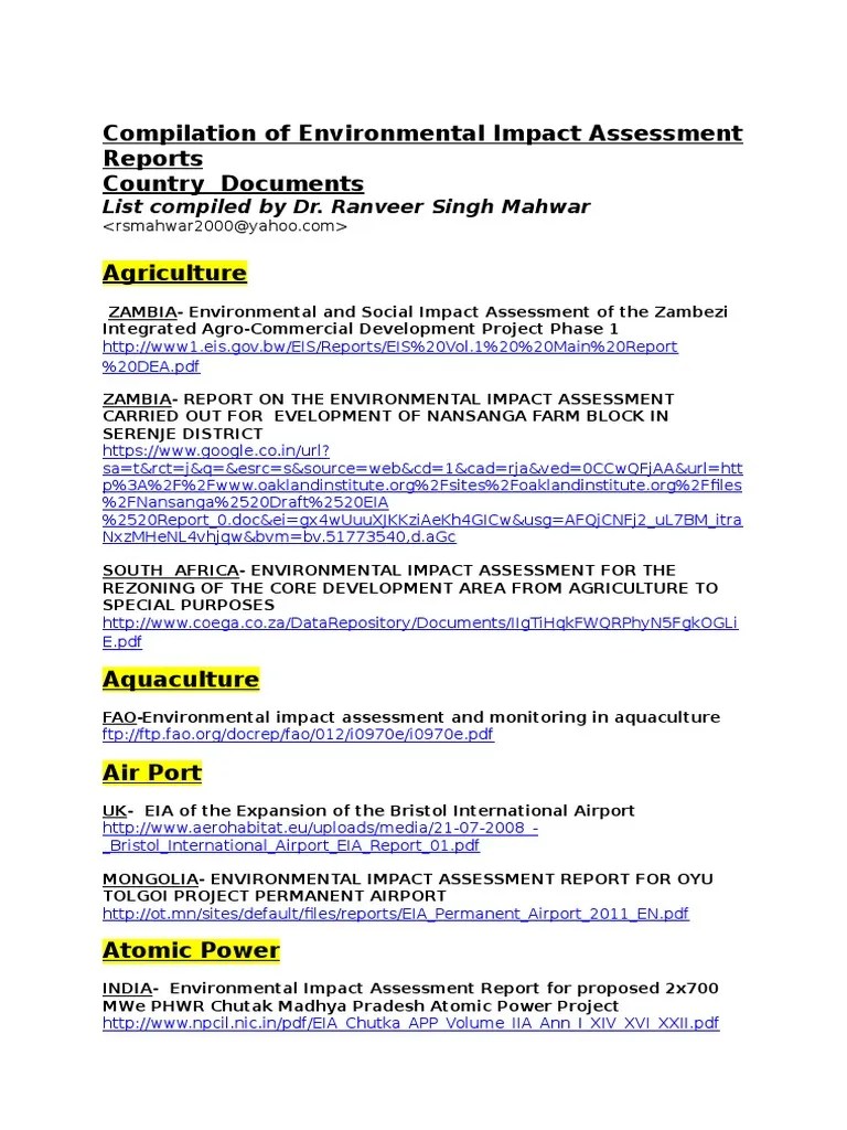 😊 Environmental impact assessment report india. 9 Important Procedure