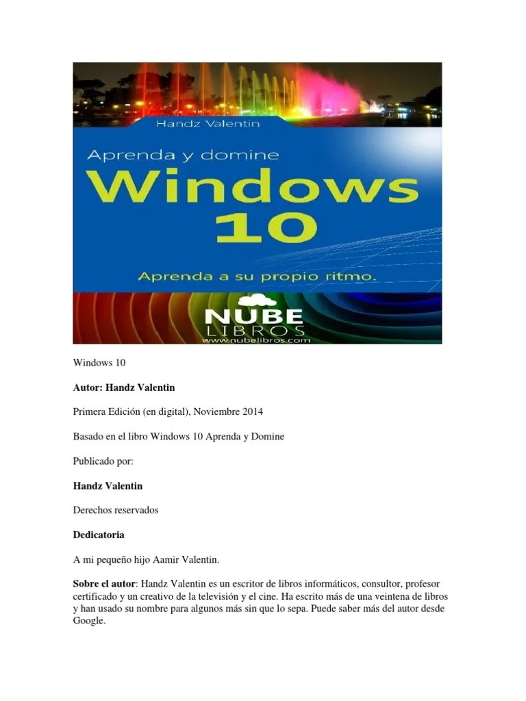 Manual de Windows 10 Windows 10 Windows 8