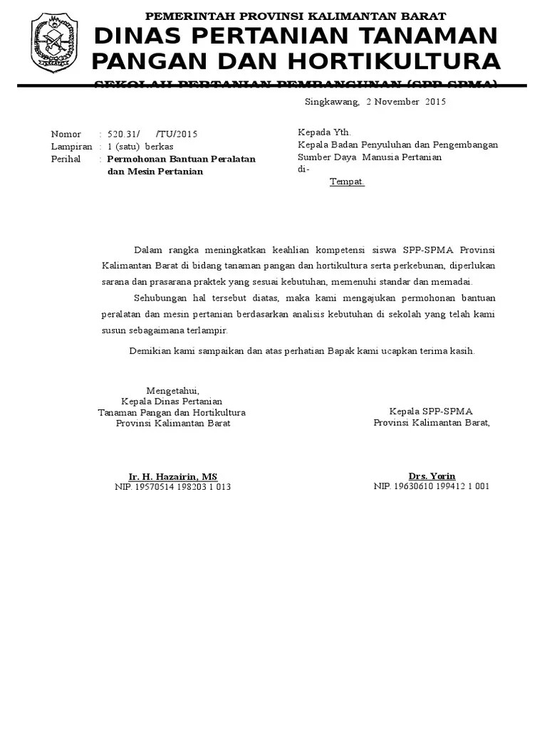 Bantuan ini pastinya sedikit sebanyak dapat meringankan beban ibubapa … Contoh Surat Permohonan Bantuan Peralatan Pertanian