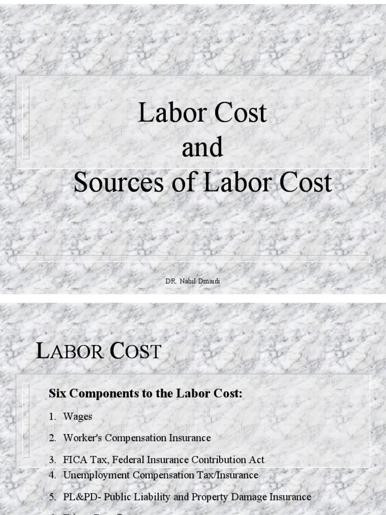 Labor Cost and Labor Cost and and Sources of Labor Cost and Sources of