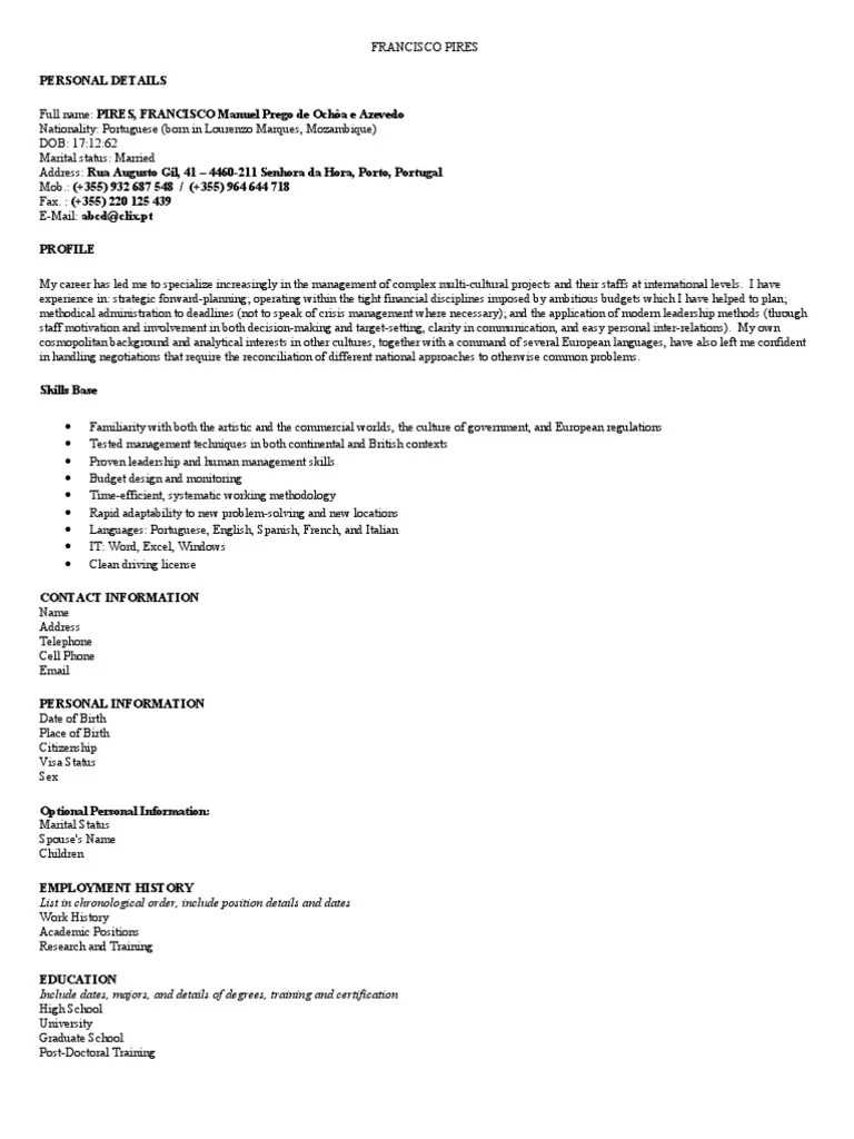 Application Letter Résumé Occupational Safety And Health