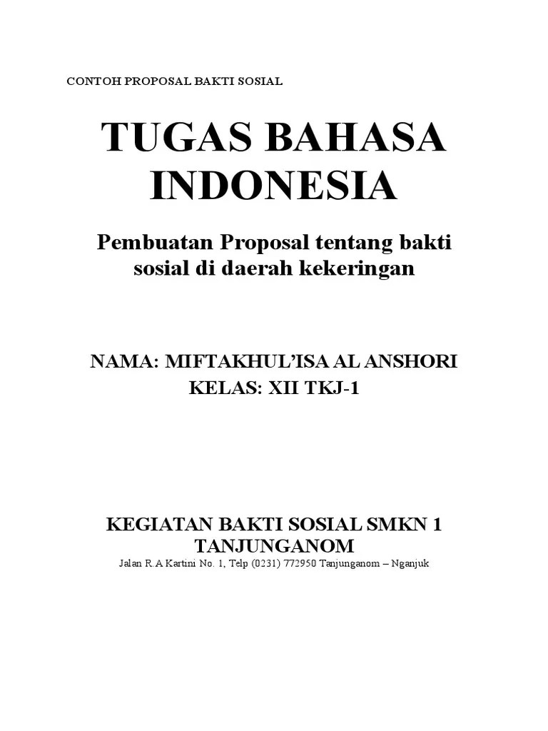 Contoh Proposal Bakti Sosial | PDF