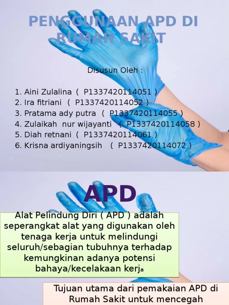 Penggunaan Apd Di Rumah Sakit