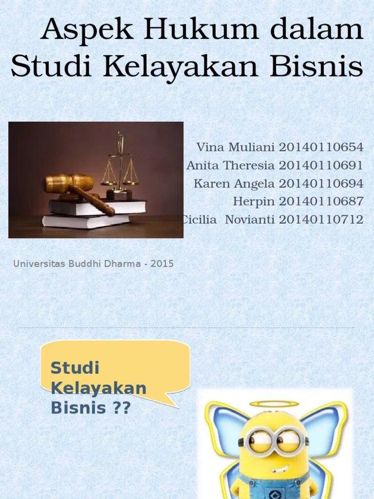 Aspek Hukum Studi Kelayakan Bisnis