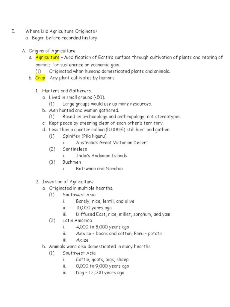 Chapter 10 Notes AP Human Geography Crop Rotation Organic Farming