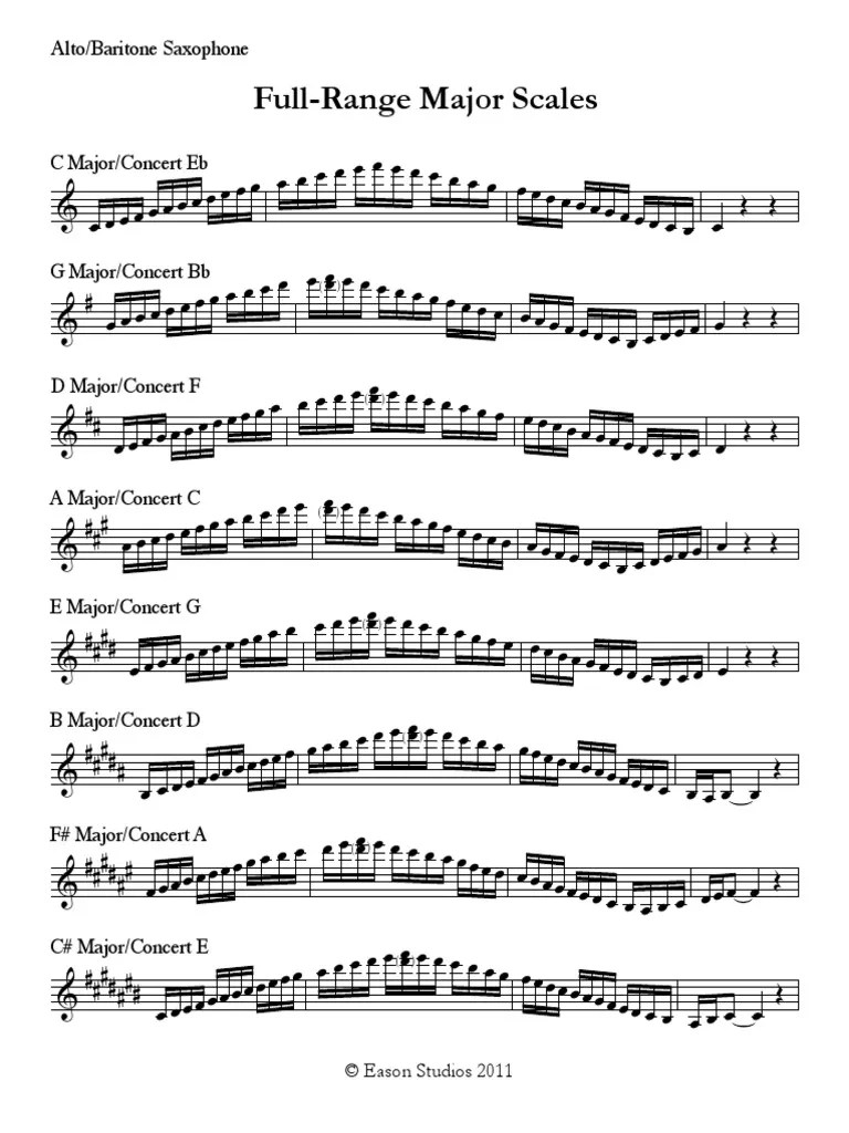 Full Range Saxophone Scales