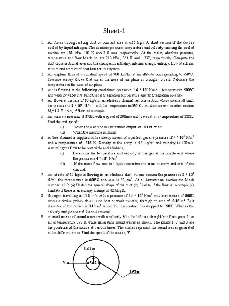 Fluid Mechanics Assignment PDF Nozzle Mach Number
