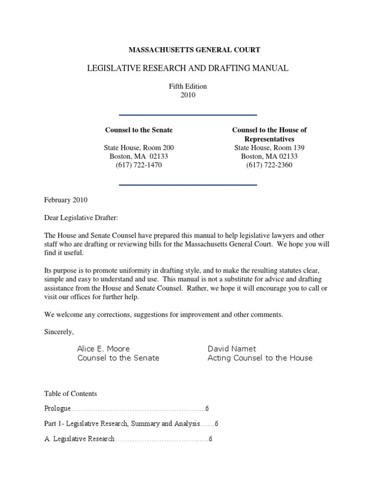 Legislative Drafting Manual PDF Bill (Law) Comma