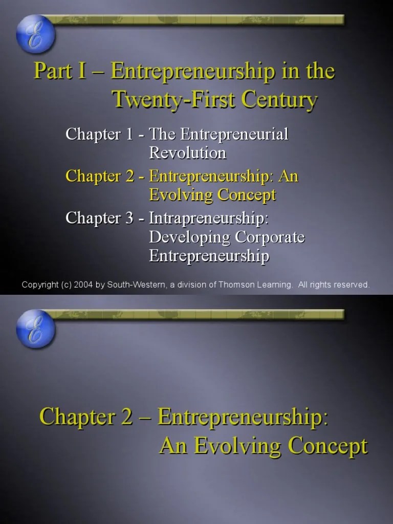 Entrepreneurship in the TwentyFirst Century Entrepreneurship Economics