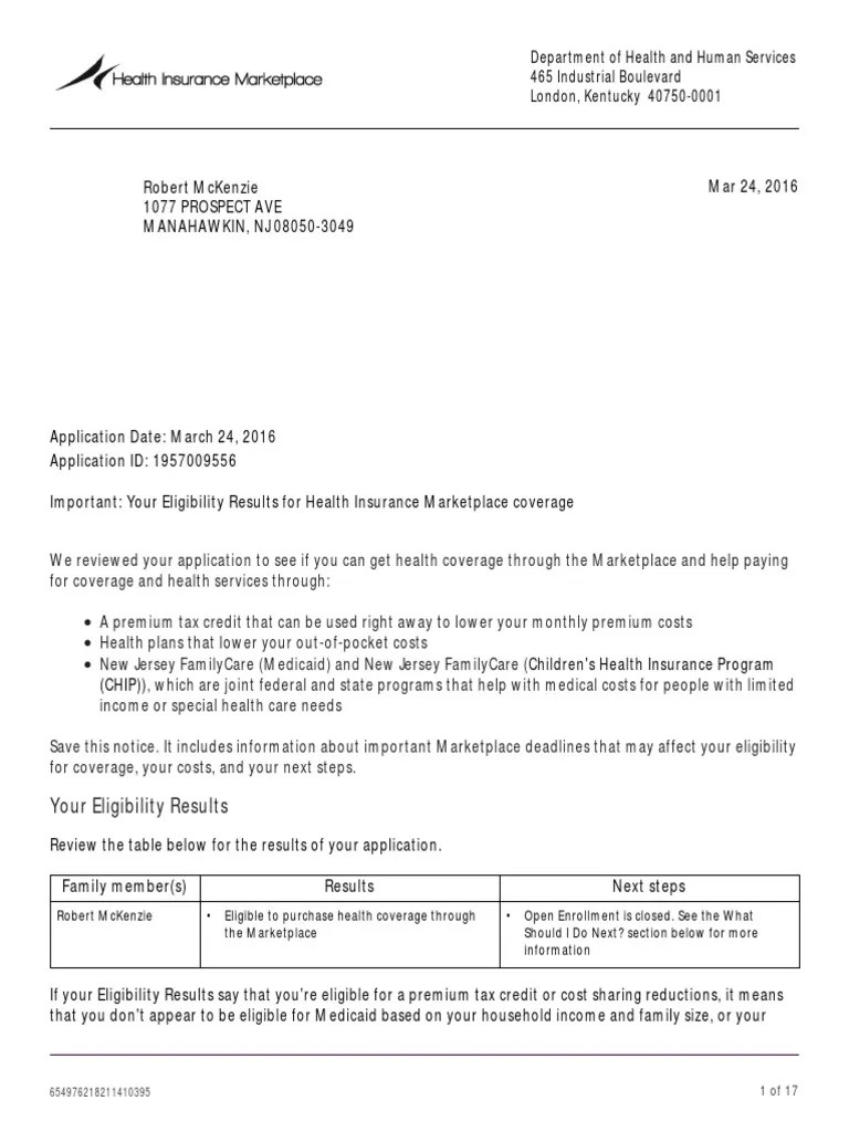 Eligibility Notice Medicaid Tax Return (United States)