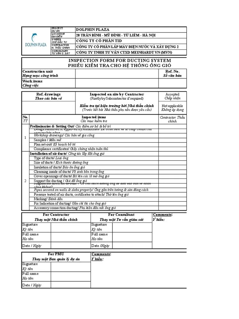 Inspection Forms HVAC