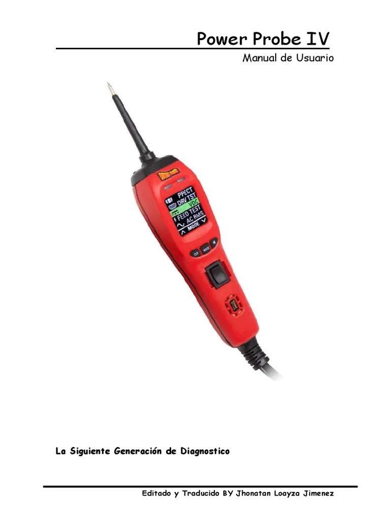 Manual de Power Probe IV español Relé Corriente alterna