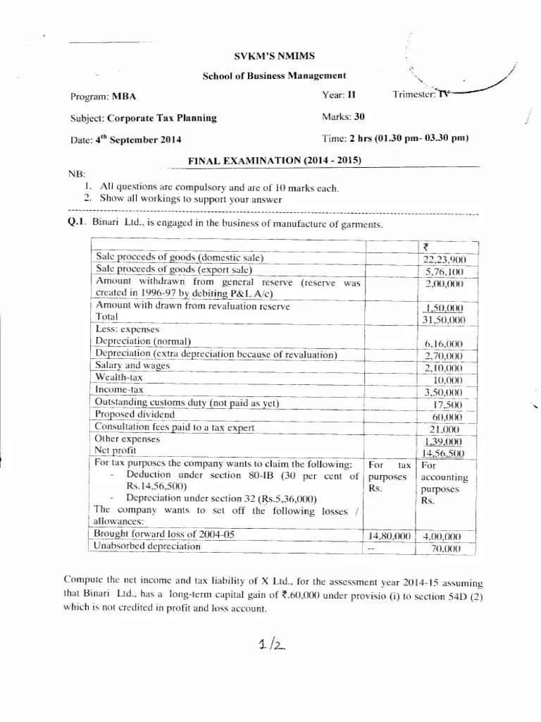 Corporate Tax Planning PDF