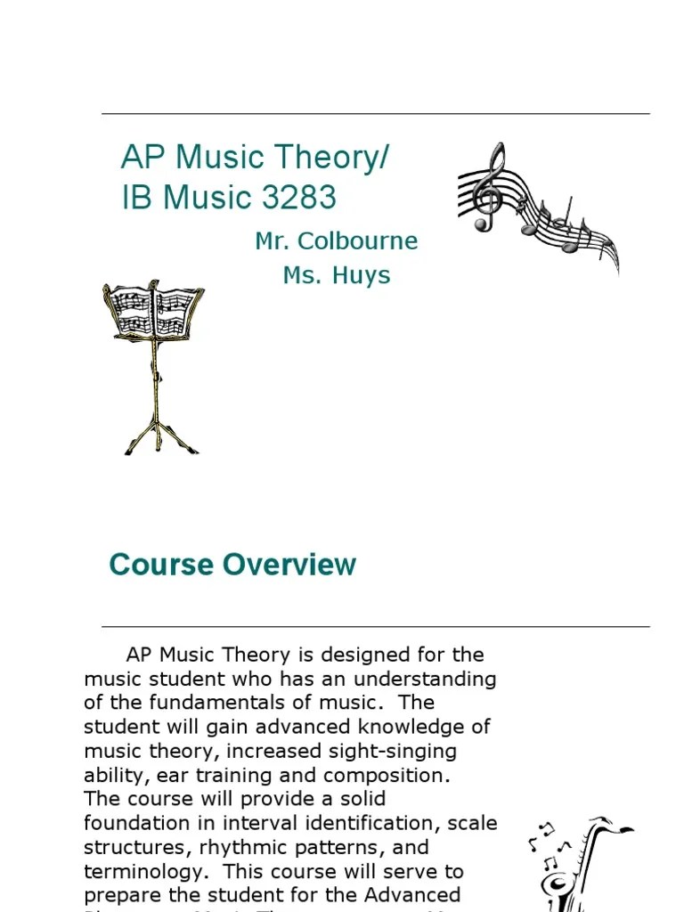 AP Music Theory Overview Music Theory Harmony