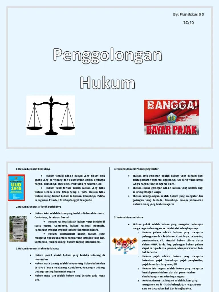 Penggolongan Hukum | PDF