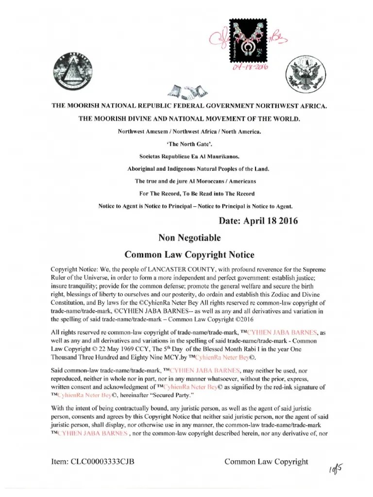 Common Law Copyright Notice