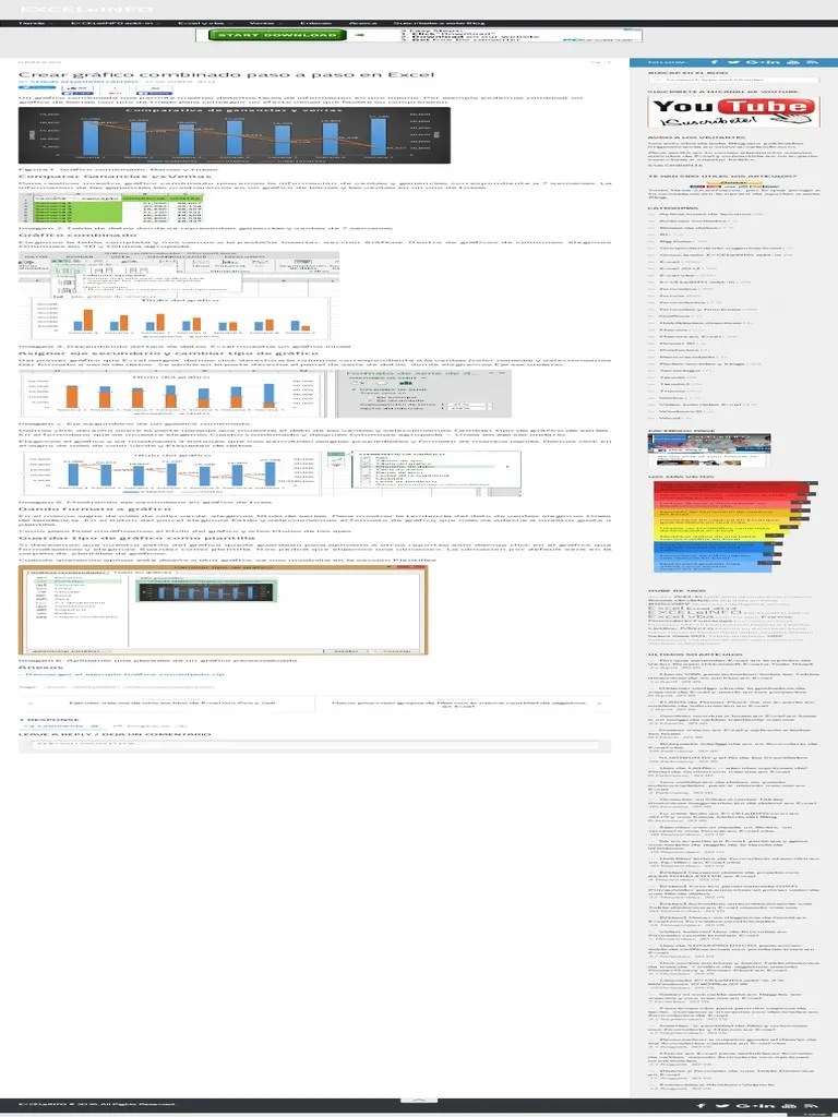 Graficas Combinadas en Excel PDF Macro (informática) Microsoft Excel