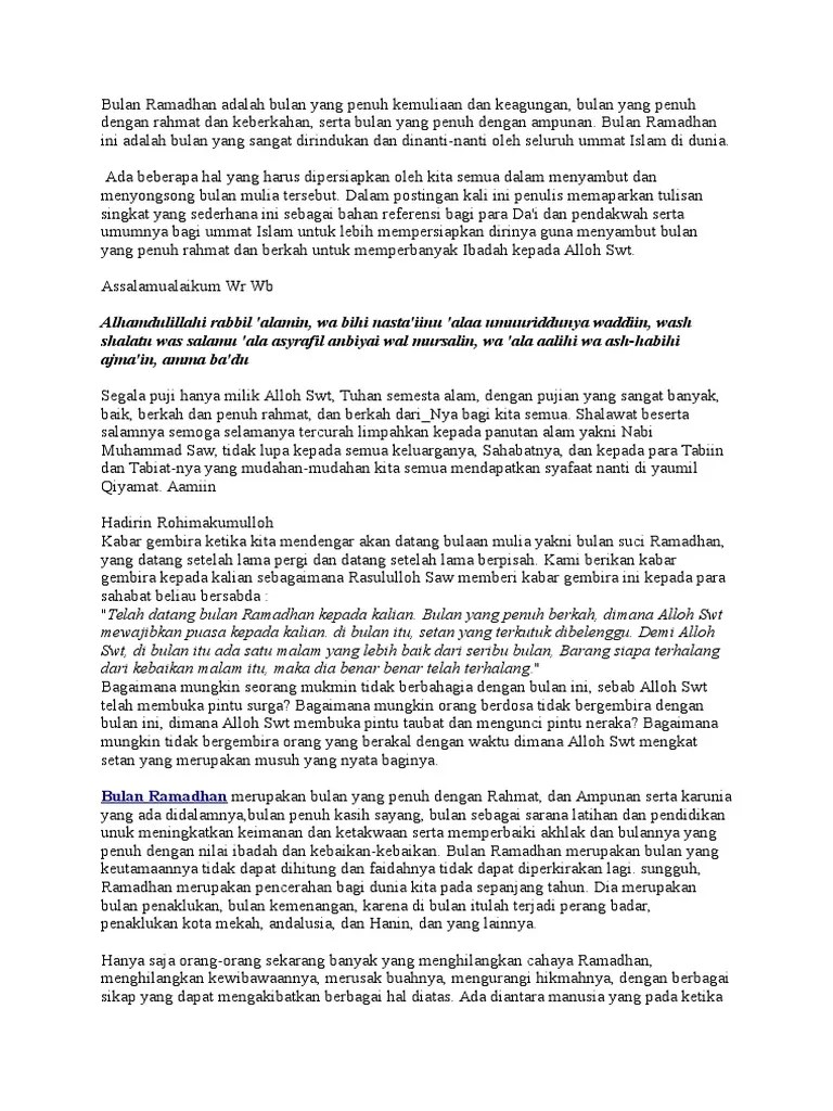 Pidato Tentang Keindahan Bulan Ramadhan Singkat - Foto Modis