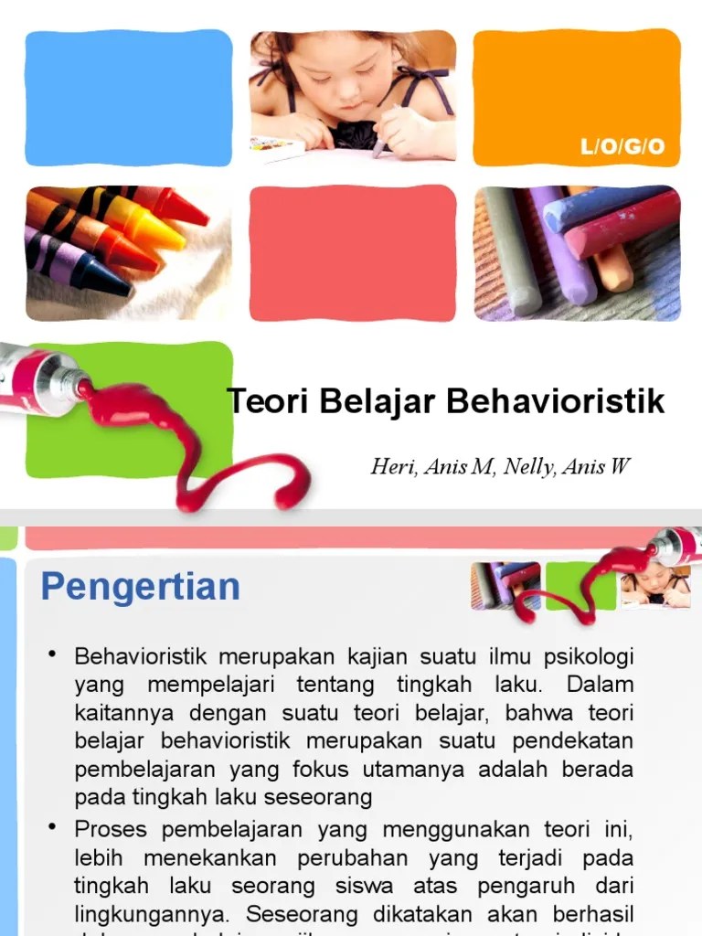 PPT Teori Belajar Behavioristik