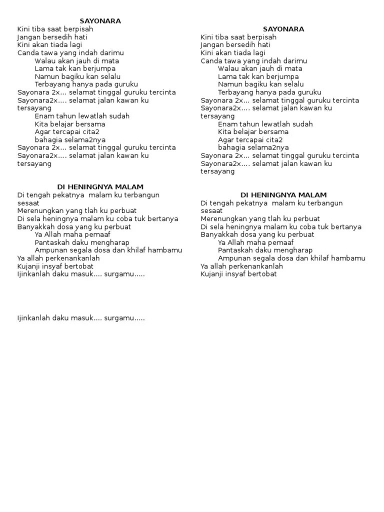 Lagu Selamat Tinggal Kawan Dan Guruku Seputaran Guru