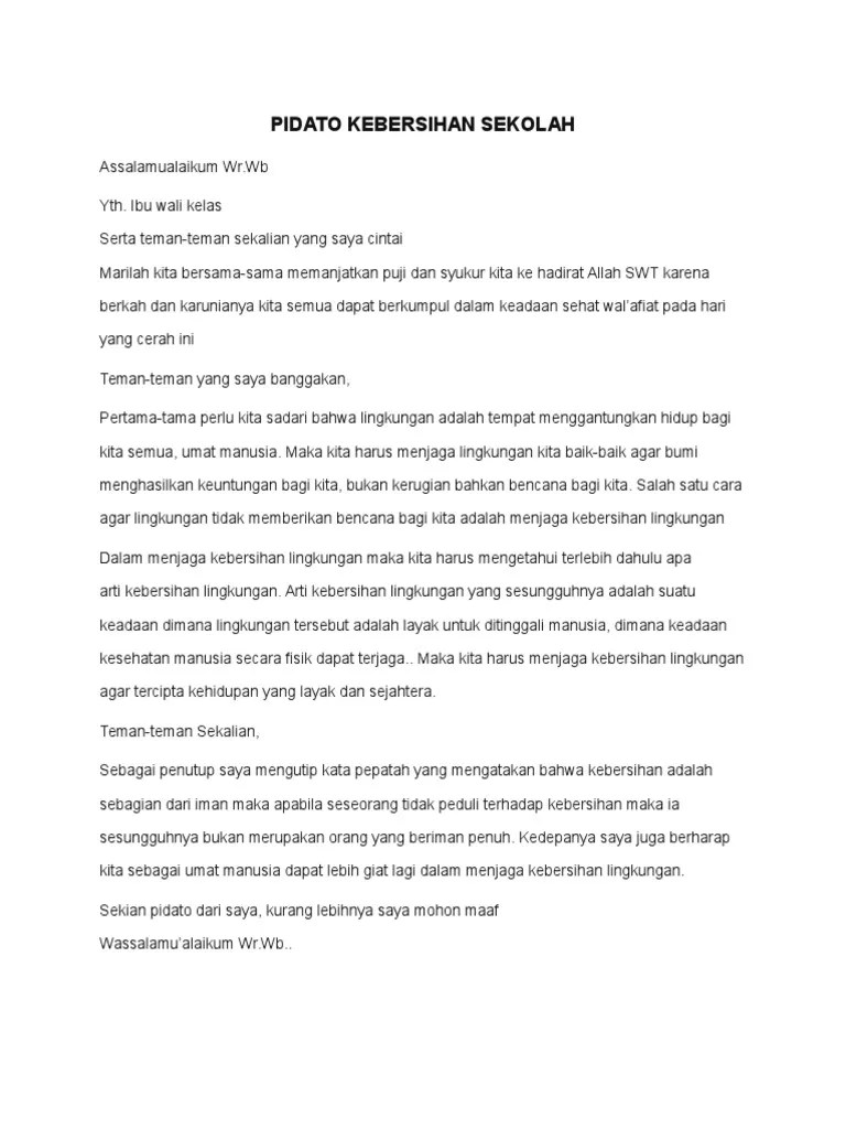 20+ Inspirasi Menjaga Kebersihan Lingkungan Sekolah Pidato Singkat Tentang Kebersihan Sky