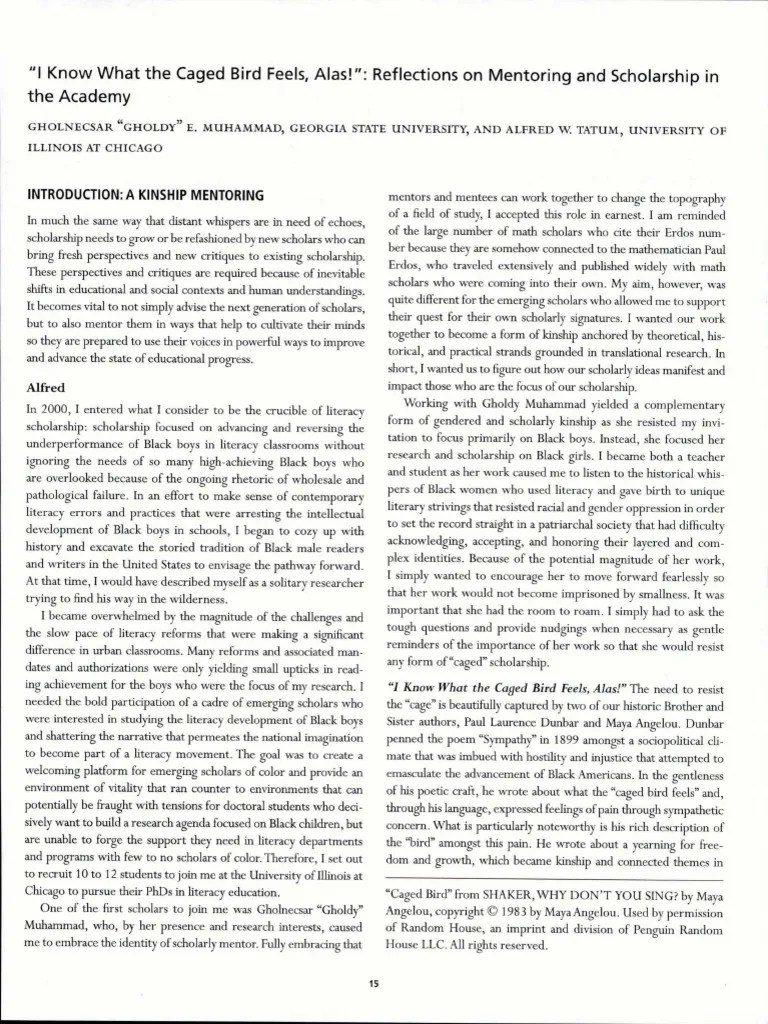 alfred tatum Literacy Mentorship Free 30day Trial