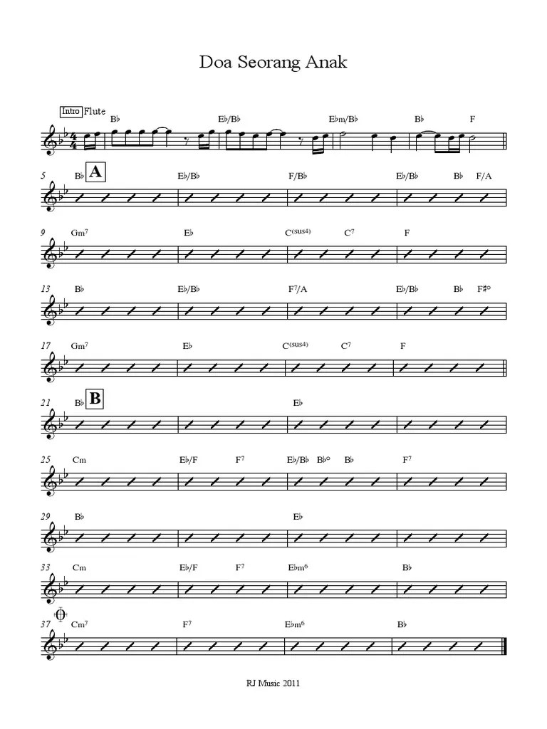 Doa Seorang Anak Chord