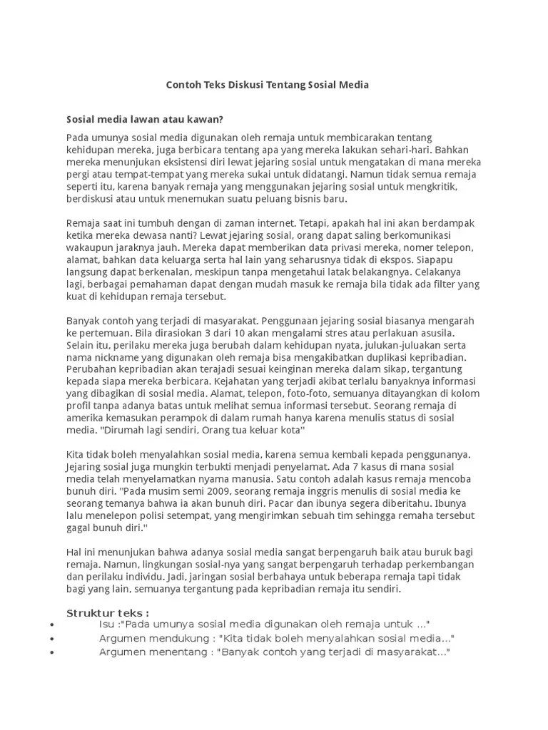 Contoh Teks Diskusi Tentang Internet - Contoh Resource