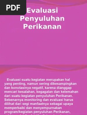 Evaluasi Penyuluhan Perikanan | PDF
