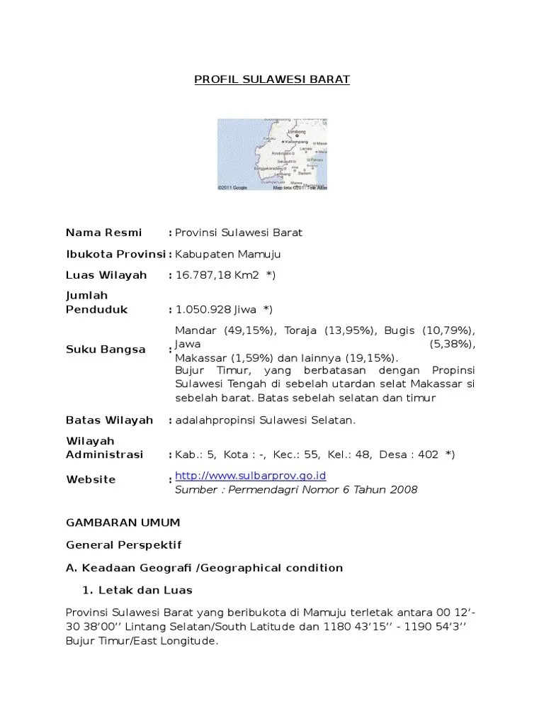 Profil Sulawesi Barat