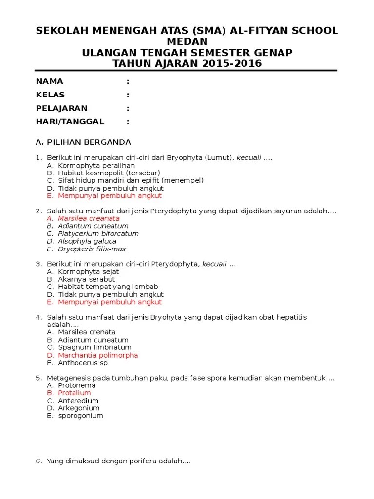 Berikut Ini Merupakan Ciri Ciri Tumbuhan Lumut Kecuali Ini Cirinya