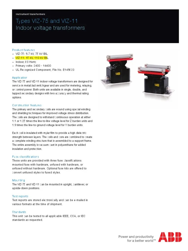 Abb Transformers Catalog Pdf