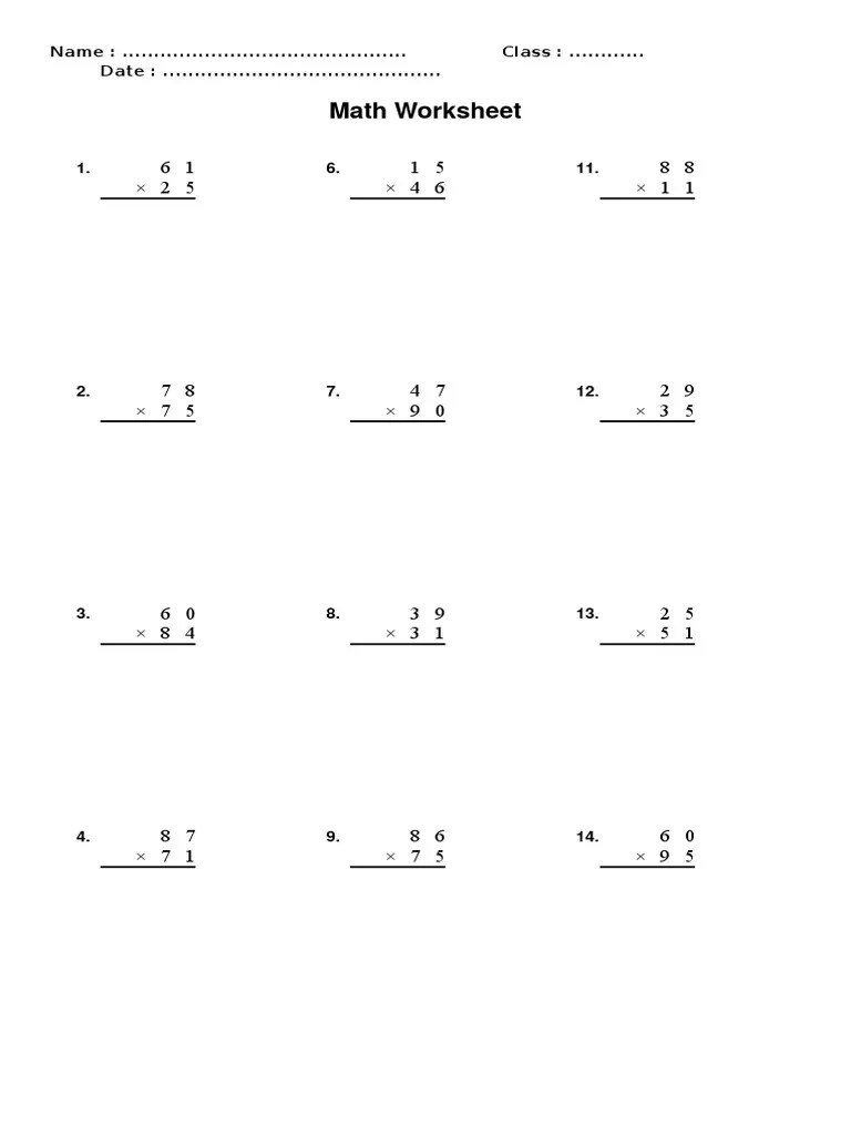 2nd grade math printable worksheet