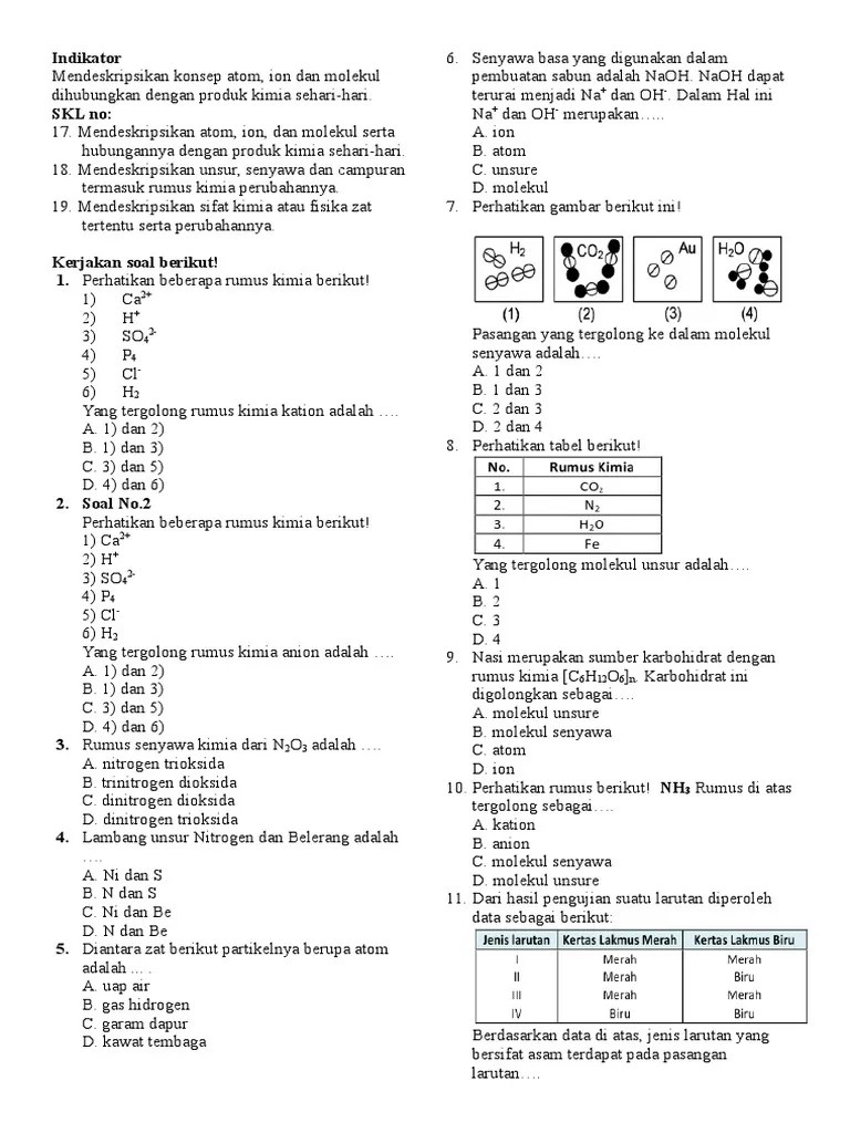 Rumus Kimia Berikut Yang Tergolong Rumus Empiris Adalah Guru Paud