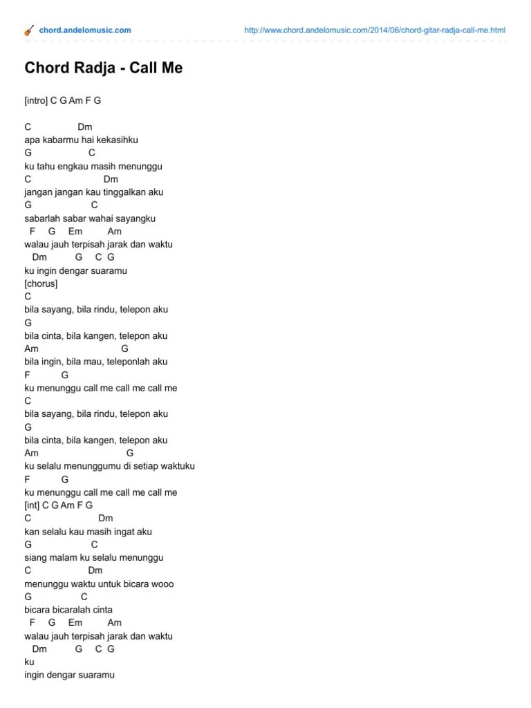 29 Chord Lagu Andmesh Hanya Rindu Dari G Basgalanos