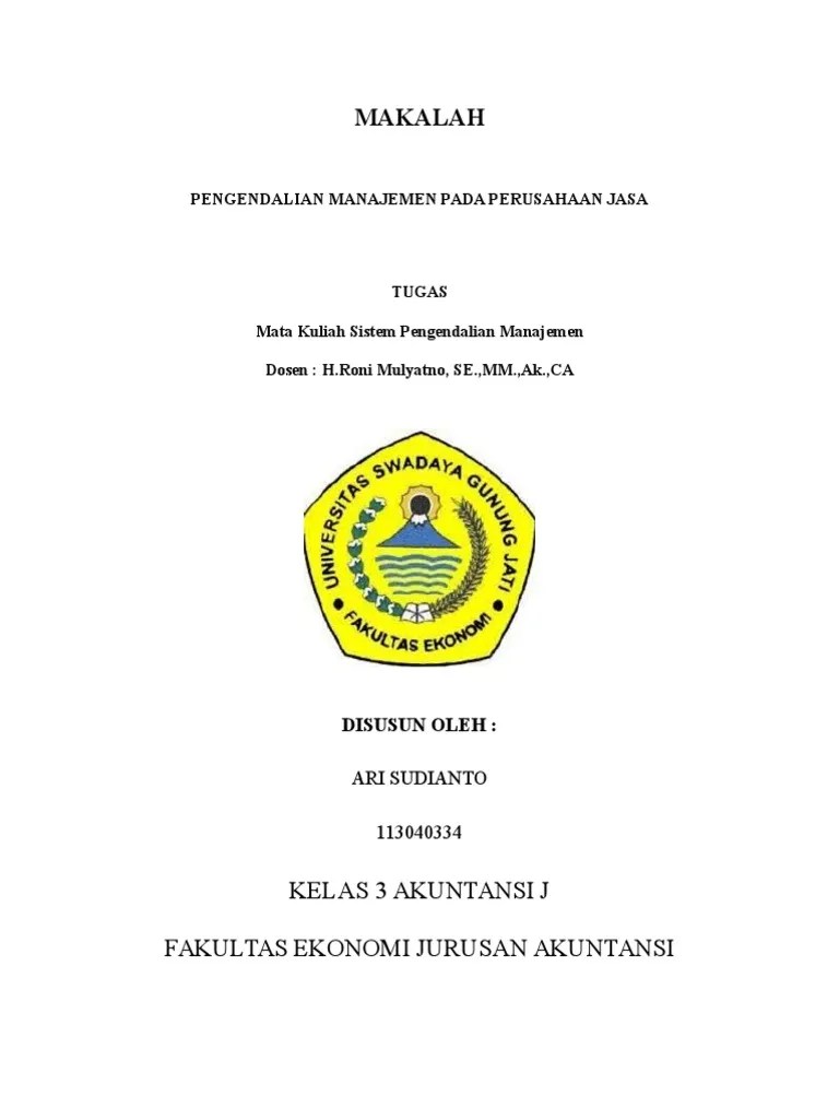 Makalah Sistem Pengendalian Manajemen