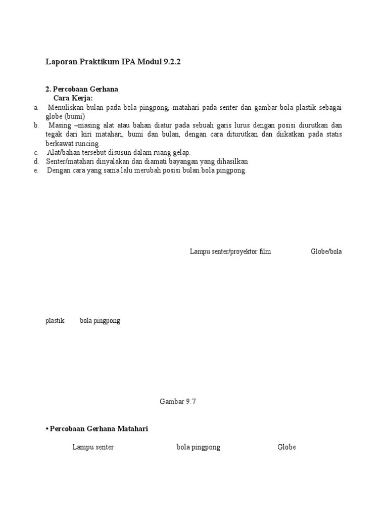 Laporan Praktikum IPA Modul 9 | PDF