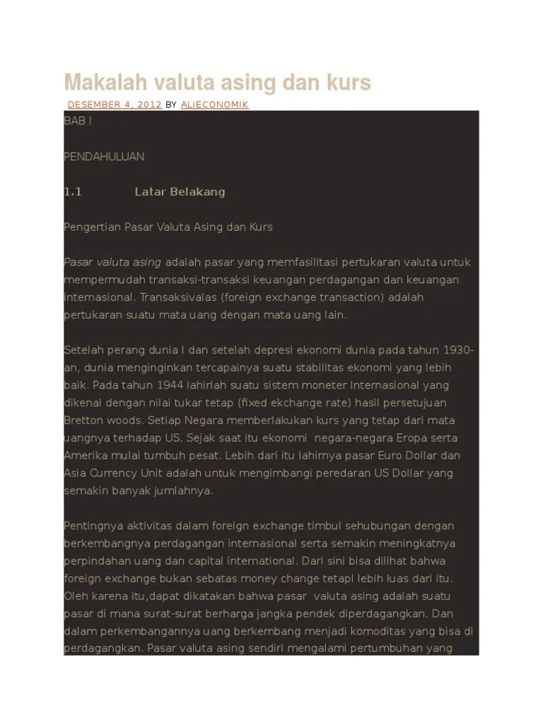 Apa Itu Valas Definisi Valuta Asing Simulasikredit Com