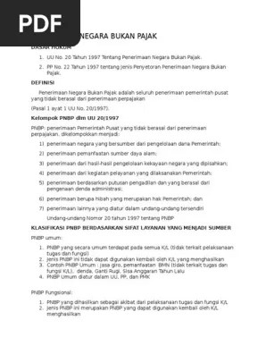 Penerimaan Negara Bukan Pajak | PDF