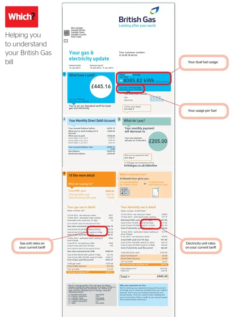 British Gas Bill 323865 Kilowatt Hour Cheque