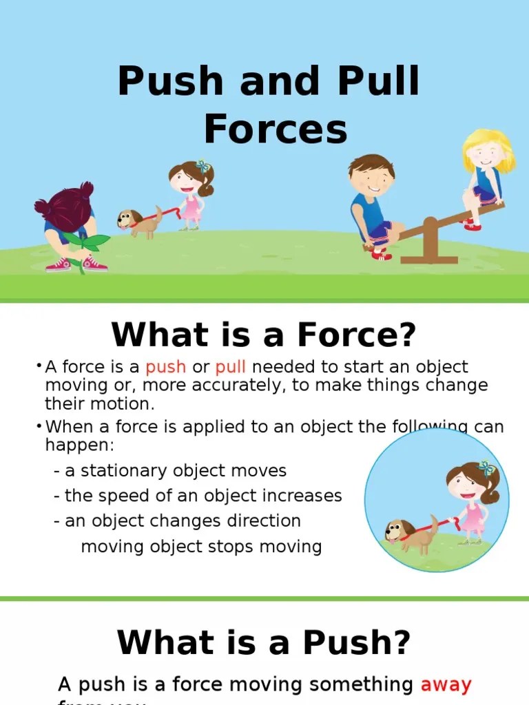 Examples Of Push And Pull Forces